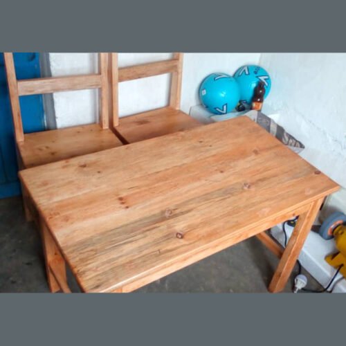 Wooden Table with 2 Chairs